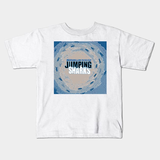 Jumping Sharks Kids T-Shirt by Marshmellow Overcoat Store